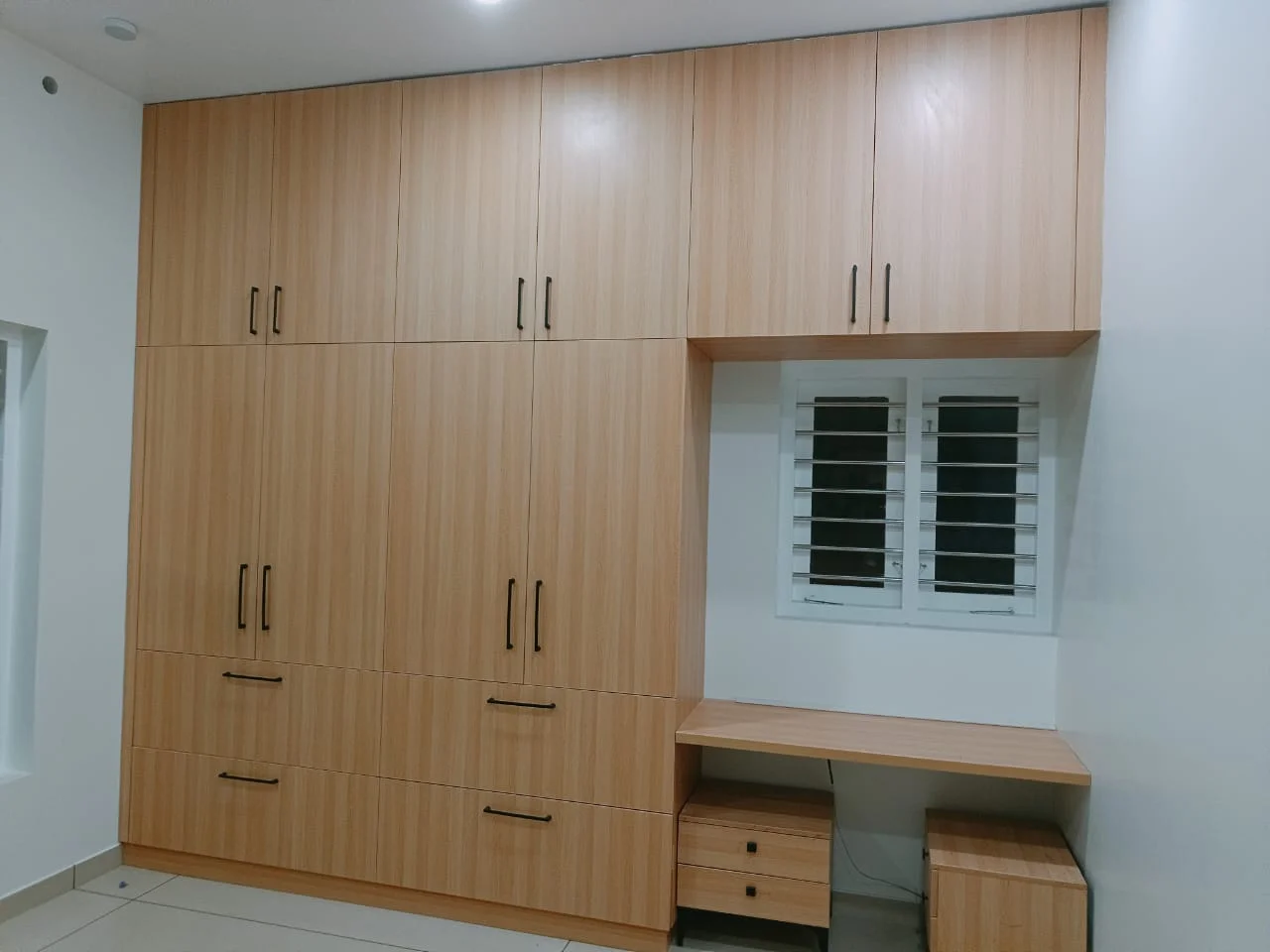 Commercial reception desk and waiting area interior